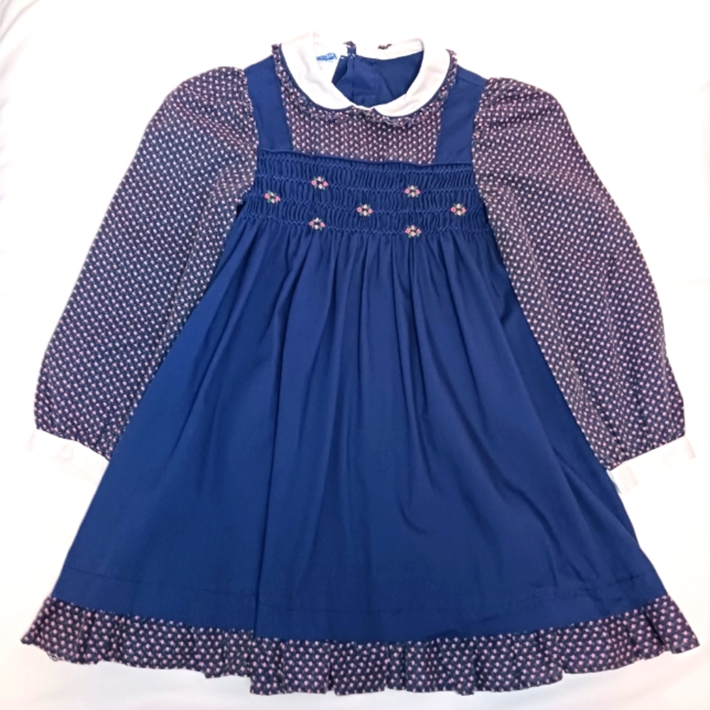 Vintage Princess Anne Smocked Dress.